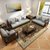 皮耐迪  美式实木沙发组合 可拆洗布艺沙发大小户型客厅整装家具(单人位)