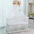 欧式高端多功能环保铝合金婴儿床白色宝宝床可拼接儿童BB床