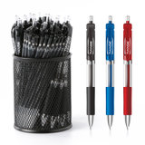天色 文具中性笔0.5mm可按动签字笔会议笔水笔12支/盒K35写字笔(黑色)
