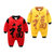 冬季宝宝加绒款棉哈衣中国红婴儿衣服福字年货  XD841(90 黄色)