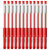 得力(deli) 6601 盒装0.5mm经济实用型中性笔 红色 12支/盒（红）