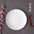 牛排盘子陶瓷圆形西餐盘子纯白菜盘家用碟子浅盘平盘菜碟西式餐具(7英寸浅盘(直径约17.5cm))