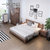一米色彩 北欧日式双人床 实木婚床 简约单人床 全实木 橡胶木(胡桃色 1.5米单床)
