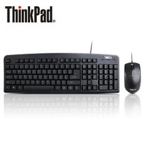 联想(ThinkPad) 键盘鼠标套装 ThinkLife KM100 USB有线办公轻薄防水(黑色 默认值（请修改）)
