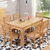 健舒宝 餐桌 实木餐桌 餐桌椅组合 橡木西餐桌小户型饭桌子方桌长方形餐桌(1.3M/0.8M 一桌四椅柚木色)第2张高清大图