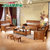 健舒宝 香樟木中式雕花沙发 组合沙发(3+3+小茶几)