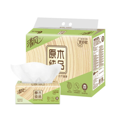 清风原木纯品2层150抽6包抽纸办室用纸(1提/2提/3提)(1提) 清风原木纯品2层150抽6包抽纸办室用纸(1提/2提/3提)(1提)