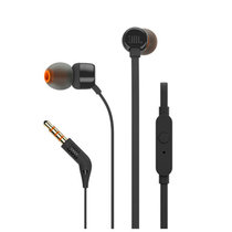 JBL T110入耳式通话耳机手机耳塞苹果安卓通用线控(黑色)