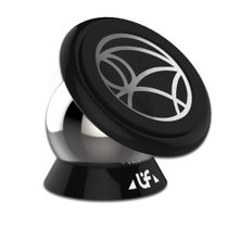 强磁力迷你车载通用手机支架 360度旋转强磁力粘贴式汽车通用型导航座(经典黑 材质)