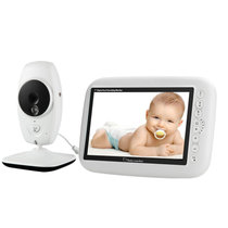 720P高清无线婴儿监控器 家庭无线监控 支持2个摄像头 对讲 夜灯（赠品勿拍，单拍不发货）(白色 美规电源)