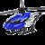 合金遥控飞机耐摔3.5通直升机充电动男孩儿童模型玩具飞机无人机飞行器(蓝色 一个机身两个电池)
