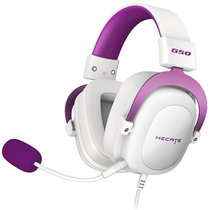 漫步者（EDIFIER）HECATE G50声卡7.1立体声电竞游戏家用台式专业专用游戏耳机有线头戴式USB 3.5mm 白紫
