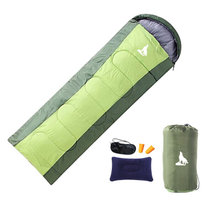 北极狼睡袋双人隔脏棉睡袋1.8KG军绿拼接 成人户外旅行冬季四季保暖室内露营