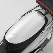 夏季防晒坐垫防尘隔热电动车摩托车坐垫套反光铝箔遮阳垫(白色 34)