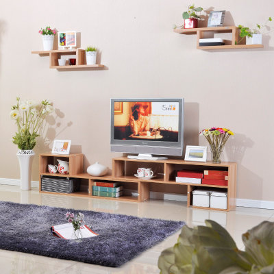 简爱空间 SXG6038L型组合电视柜 可伸缩组合电视柜地柜 现代简约小户型厅柜 储物柜(水胡桃)