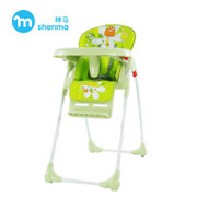 神马儿童餐椅多功能便携式宝宝餐椅 婴儿餐椅 宝宝吃饭餐桌椅C-C(绿色)