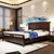 实木床 1.8米双人床 现代中式卧室主卧床 轻奢一米八床 木质铜木禅意奢华床 1.8M单床(1.8米单床)