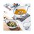 创意鱼形碗小碟子不规则个性日式家用单个汤面手柄碗陶瓷水果沙拉(7英寸面碗)