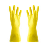 居家防水家务手套厨房清洁耐用加长胶手套家用洗衣洗碗胶皮手套(黄色 M)
