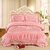 爱之小径家纺结婚床上用品粉色四件套婚庆4六八十件套粉色韩版蕾丝套件 (最爱 220*240六件套)