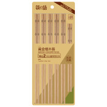 筷之语工艺木筷黄金檀木10双赠2双儿童筷