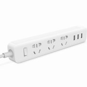 Mi/小米  小米插线板 智能过载保护3口USB充电多功能插排插座接线板拖线板插板(白色 标配+LED灯)