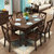丰圆藤木 美式餐桌实木餐桌椅组合伸缩圆桌折叠 餐厅家具(胡桃色 单餐桌)