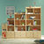 画尚halsanr实木书柜简易自由组人书橱书架置物架儿童储物柜带门松木柜子