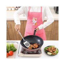 韩版工作防污围裙女 时尚可爱厨房清洁围腰 家用成人防油做饭围裙(黑白条纹)