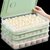 饺子盒厨房家用水饺盒冰箱保鲜盒收纳盒塑料冷冻托盘馄饨盒鸡蛋盒(抹茶绿-饺子盒【2层1盖】)