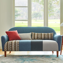 TIMI北欧简约布艺沙发 现代经济型沙发 田园创意沙发 单人双人三人组合沙发 小户型沙发组合(蓝灰色 三人沙发)