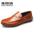 斐朗纳新款商务休闲绅士男士皮鞋休闲鞋英伦男鞋子K808(棕色 42)