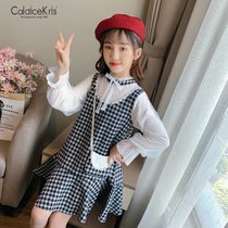 CaldiceKris（中国CK）春秋小香风送小包格子裙假两件CK-TF3524