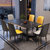 恒兴达 岩板餐桌现代简约家用小户型长方形餐厅北欧西餐桌椅组合(1.5米-岩板 单餐桌)