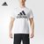 adidas/阿迪达斯 运动型格 男女情侣 短袖T恤 白 CD4863(白色 XXL)