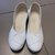 新款坡跟单鞋护士鞋/老北京布鞋/美容师工作鞋舒适牛筋底女(白色 39)