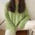 麻花针织衫女2022春季新款韩版网红宽松森系套头毛衣外套2423(绿色 均码)