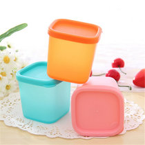 有乐4811创意厨房糖果色迷你多功能可加热冷藏食品酸奶盒收纳盒(小号一盒三款6个装)