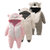 秋冬季加厚夹棉连帽包脚保暖造型毛毛哈衣婴童服装0-2岁穿 DH0801(73 粉色)