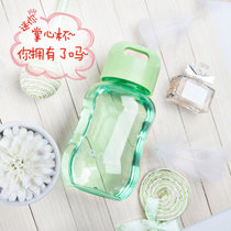 bianli 倍乐暖手迷你可爱塑料水杯便携儿童礼物创意小蛮腰随手水壶杯子180ml(1102绿色)