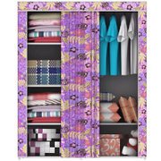 家世比（homebi）HBYC150D简易布衣柜（紫色）（印花）