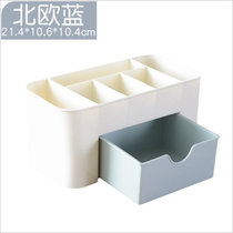 有乐 多功能桌面办公抽屉式收纳柜A696厨房浴室可爱塑料简易组合收纳盒lq600(蓝色)