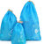 优芬 旅行收纳袋整理储物套装收纳袋 束口防水衣物收纳袋子三件套刘涛同款天蓝色 DD3107