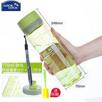 乐扣乐扣水杯 便携随手杯塑料随身杯 大容量学生运动水杯子(绿色770ml)