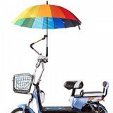 遮阳单车伞架子自行车婴儿车撑伞架电动车防晒配件雨伞(紫色【多功能】雨伞架送扳手)