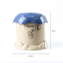 创意塑料纸巾筒蘑菇抽纸盒客厅用家用卷纸筒桶卫生纸7157(蓝色)