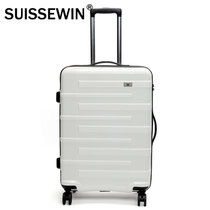 瑞士军刀SUISSEWIN拉杆行李箱20寸登机皮箱男女小轻便旅行箱24寸静音万向轮行李箱(白色 24寸)