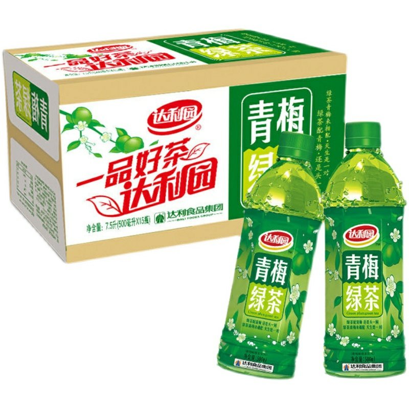 达利园网红青梅绿茶茶饮料500ml15瓶整箱装99会员