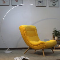 蜗牛懒人沙发北欧简约客厅卧室香蕉椅小户型网红单人阳台休闲躺椅(灰色 绒布款单沙发（可拆洗）)