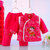 冬季保暖长袖加厚唐装外出服儿童保暖两件套 儿童保暖唐装5115(梅红色 80.)